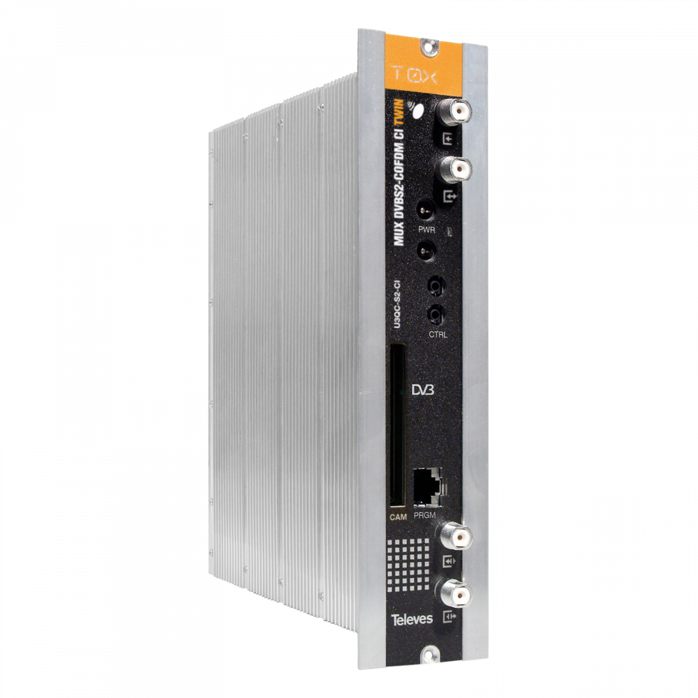 T.0X Transmodulateur DVBS/S2-COFDM CI Twin (47...862MHz) Multiplexeur