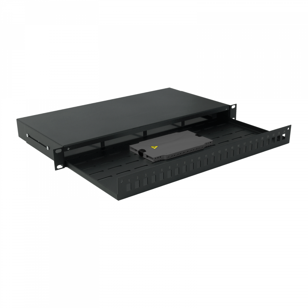 Plateau pour Baie 19” 1U, 24 connecteurs SC Simplex ou LC Duplex