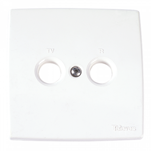 [TVS-5441] Platine Frontale Blanche pour Prise TV-R