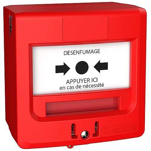 [NE-5710R2] Déclencheur manuel rouge 1 contact désenfumage